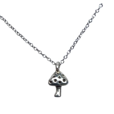 Anomaly Jewelry - Itty Bitty Mushroom Necklace - Silver