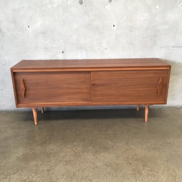 Mid Century Modern Style Credenza / Media Records Cabinet