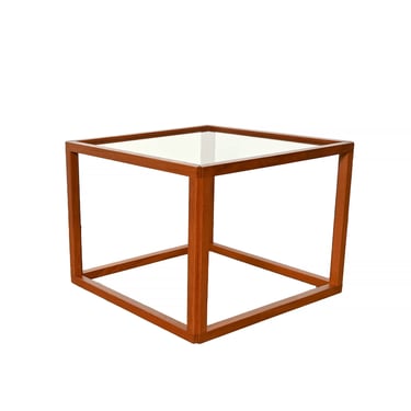 Kai Kristiansen Teak Cube Table Danish Modern 