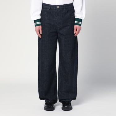 Jacquemus Navy Blue Loose Fitting Jeans Men