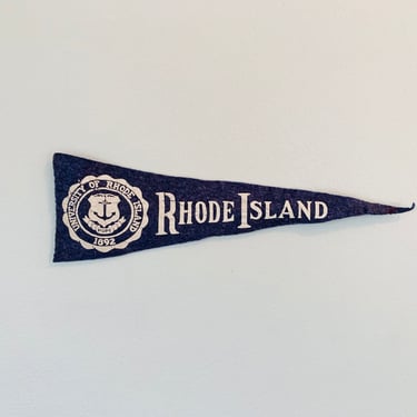 Vintage University of Rhode Island URI Mini 9 inch Pennant 