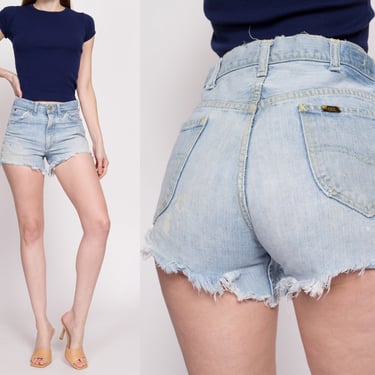 S-M| 60s 70s Lee Riders Cut Off Jean Shorts - 29
