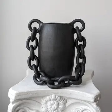 Handmade Ceramic Vessel with Chain by Terroso Studios