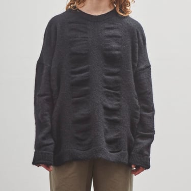 Black Crane Waterfall Sweater, Black