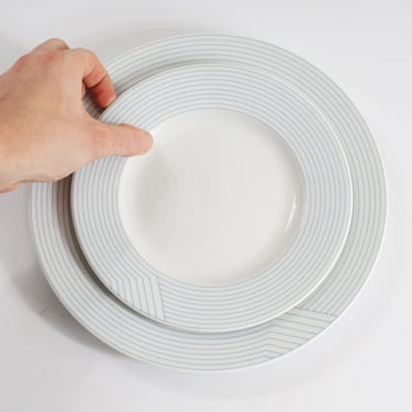 Blue Striped Plates, 1980s 