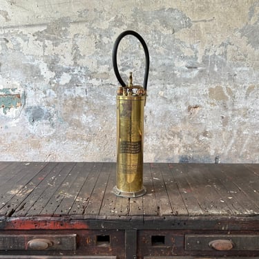 Vintage Brass “The Captain” Fyr-Fyter Fire Extinguisher 