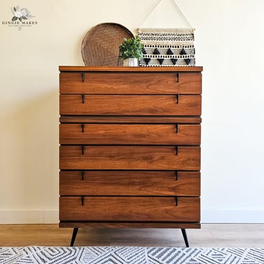 Restored Johnson Carper Mid-century Modern Highboy ***please read ENTIRE listing prior to purchasing SHIPPING is NOT free 