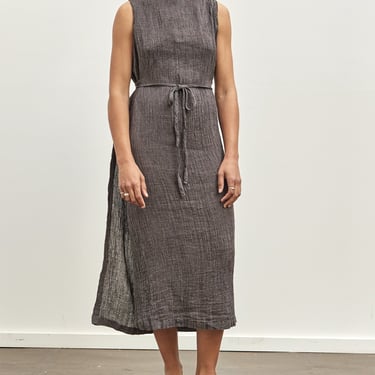 Black Crane Obi Dress, Grey Navy