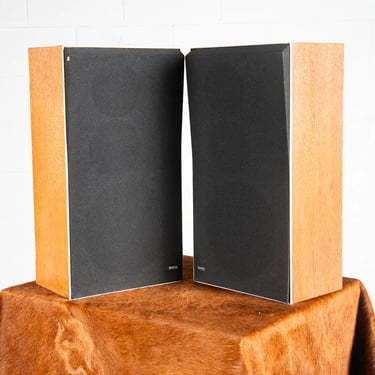 Mid Century Danish Modern Speakers Set Oak Bang & Olufsen Beovox S 35 Model 6311