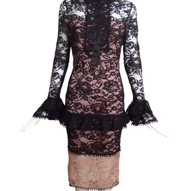 ALEXIS- NWT 2018 Black Lace Cocktail Dress, Size 2