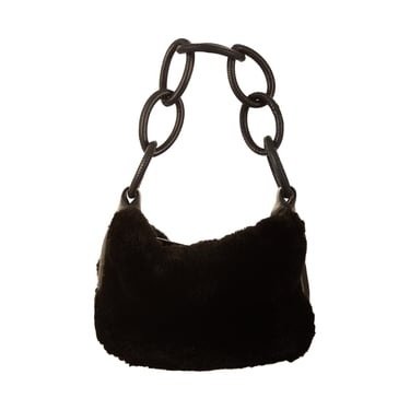 Chanel Black Fur Shoulder Bag