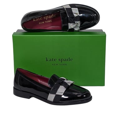 Kate Spade - Black Patent Leather &quot;Leandra&quot; Loafer w/ Bow Detail Sz 8