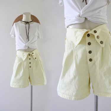 fold over button fly shorts - 29 