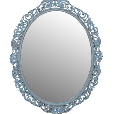 Painted Carved Wood Mirror