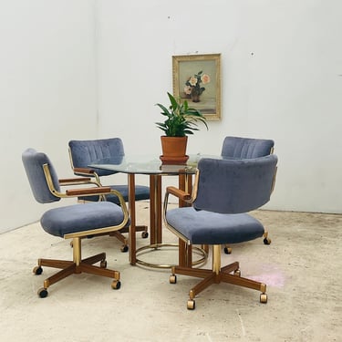 Dusty Periwinkle Table & Chair Dining Set