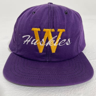 Vintage Washington Huskies Purple Snapback Hat