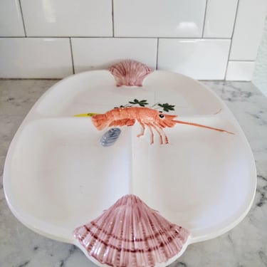 Rare Find! Vintage 1970's Lord & Taylor Made in Japan Prawn Shrimp Crawfish Shellfish Serving Dish Vintage Serving Dish Vintage Tableware 