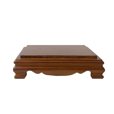 7.5" Oriental Brown Wood Rectangular Table Top Stand Riser ws2946E 