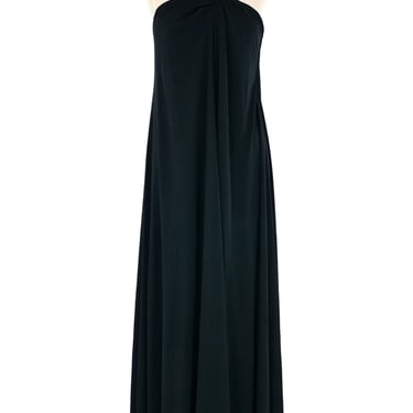 Donald Brooks One Shoulder Jersey Gown