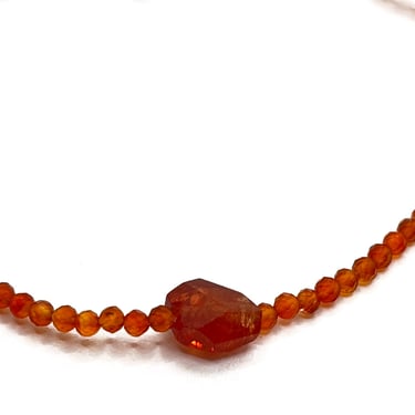 Margaret Solow | Carnelian and Spinel Bracelet on Silk Cord