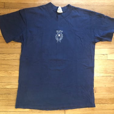 M 90’s Mossimo Navy Blue Tee T-Shirt  Graphic 1990’s Takin’ The Prize Trophy Skater Alternative Vintage Size Medium Skateboard 