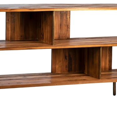 Teak Wood Open Bookcase by Terra Nova Furniture Los Angeles 