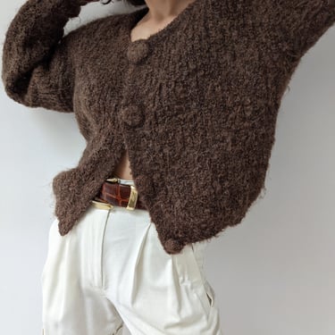 Favorite Vintage Marled Cocoa Mohair Sweater