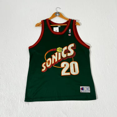 Vintage 1990's Seattle SuperSonics Gary Payton #20 Away Jersey Sz. 48