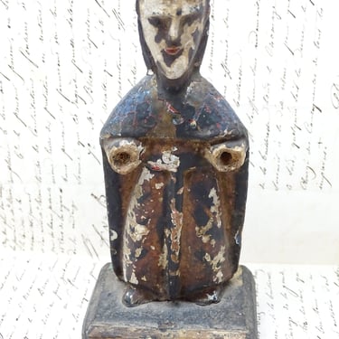 Antique 1800's Santos, Vintage Hand Carved Religious Icon