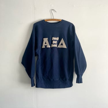 Vintage 90s Champion Reverse Weave USA Made Fraternity Sorority Greek Life Sweatshirt Size L 
