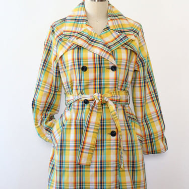 Suburbia Plaid Belted Trench XS/S