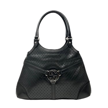 Gucci Black Interlocking Logo Shoulder Bag