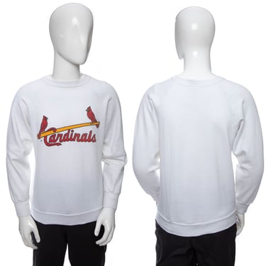 1980's Signal White and St. Louis Cardinals Graphic Print Sweatshirt Size M