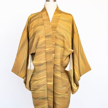 1950s Haori Rayon Crepe Lounge Robe 