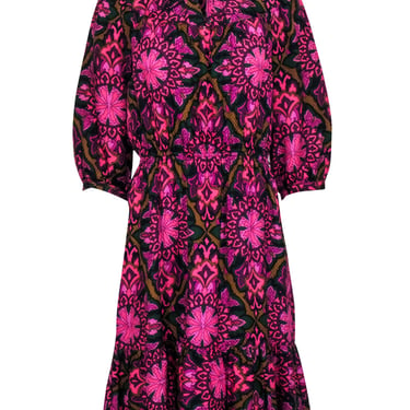 Milly - Purple, Pink, &amp; Green Paisley Print Dress Sz 6