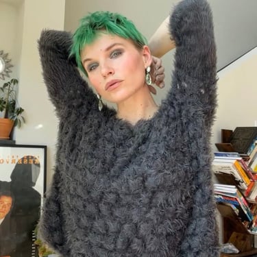 VTG Y2K Guess Fuzzy Knit Cropped Sweater 