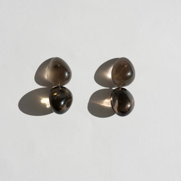 Pebbles Earrings No.2 in Smoky Quartz