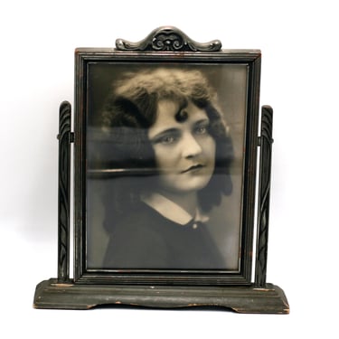 vintage Swinging Wooden Photo Frame 