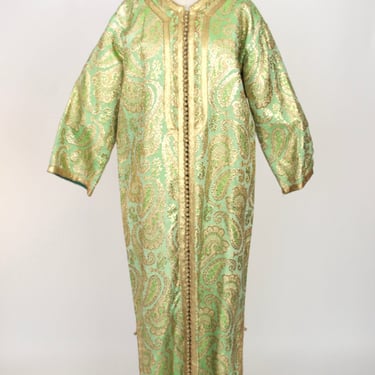 1970s Metallic Paisley Caftan