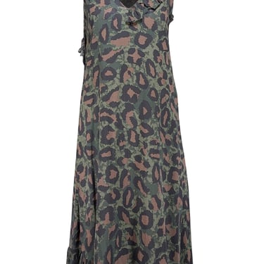 Zadig & Voltaire - Green Camo & Leopard Print Dress Sz S