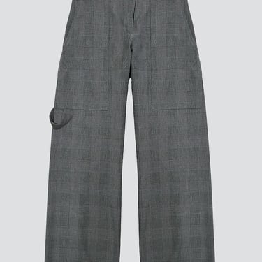 Grey Glen Plaid Simple Pant
