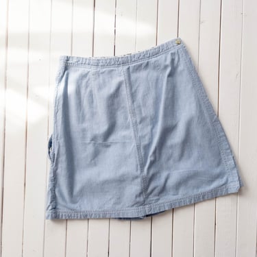 high waisted shorts | 90s vintage light blue chambray cotton skort tennis skirt shorts 