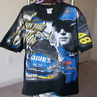 Vintage T-shirt Jimmie Johnson 2000s Y2K Xl Racing Sports Chase Label Beach Surf Skater Casual Street Clothing 