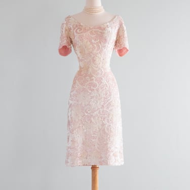 Glamorous 1960's Fully Sequined Bombshell Wiggle Dress By Jeri-Jo / ML