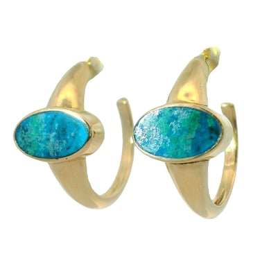 The Polaris Earrings- Chrysocola
