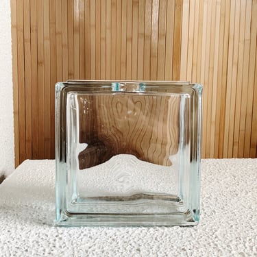 GLASS BLOCK VASE 