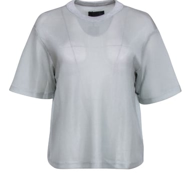 RtA - Grey Knit Short Sleeve T-Shirt Sz L