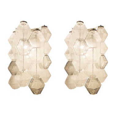 Pair of Murano Glass Wall Lights by Salviati