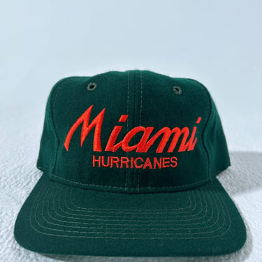 Vintage Miami Hurricanes Script Sports Specialties Twill Snapback Hat