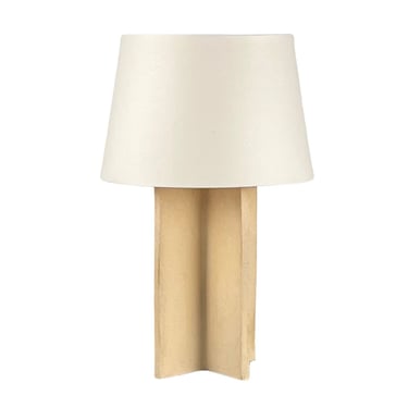 The 'Croisillon' Ceramic Lamp with Parchment Shade by Design Frères